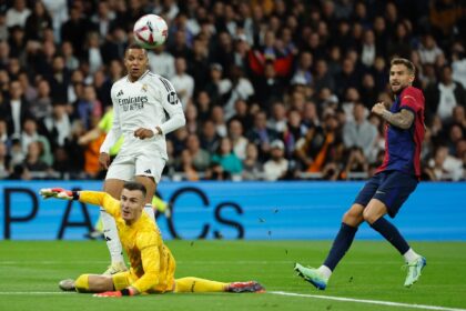 Real Madrid's French forward Kylian Mbappe was caught offside on numerous occasions agains