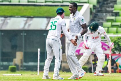 South Africa's Kagiso Rabada celebrates his 300th Test wicket