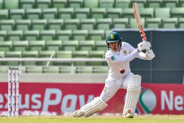 South Africa's Kyle Verreynne was 77 not out at lunch