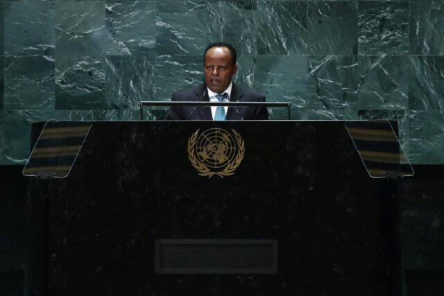 Taye Atske Selassie spoke at the UN General Assembly in September