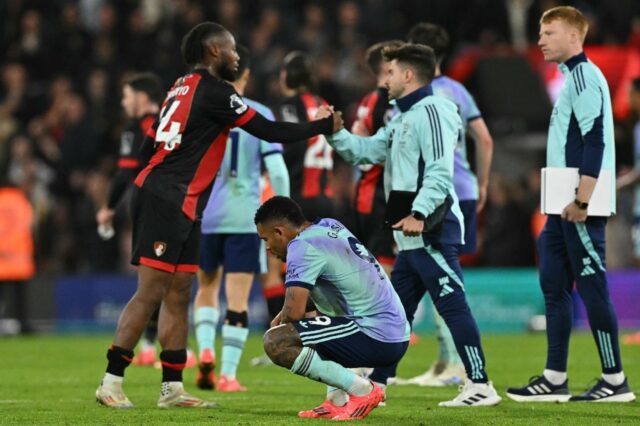 Ten-man Arsenal suffered a shock defeat at Bournemouth