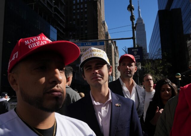 Tourists and Trump fans mixed in Manhattan