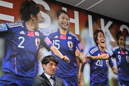 Tsuneyasu Miyamoto during an interview with AFP at JFA headquarters in Tokyo