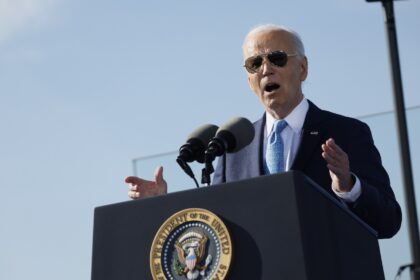 US President Joe Biden played up his administration's efforts to modernize US infrastructu