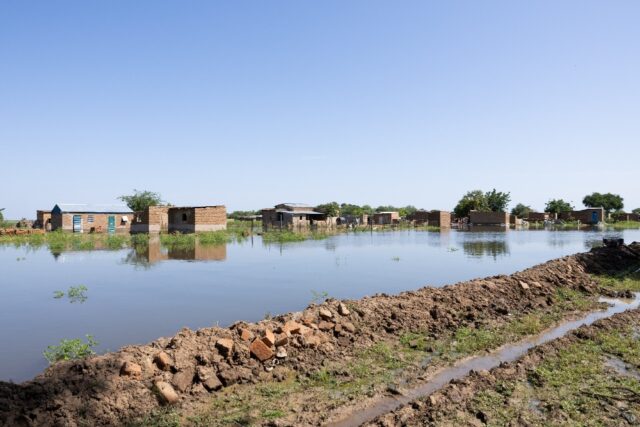 The waters of the Chari River have risen to record levels