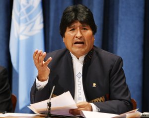 Bolivian ex-president says his car was fired on