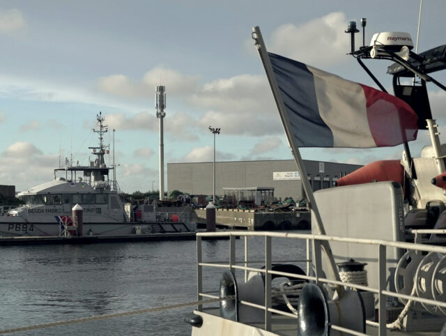 Vessels from the French Gendarmerie Nationale are docked in the port of Boulogne-Sur-Mer,