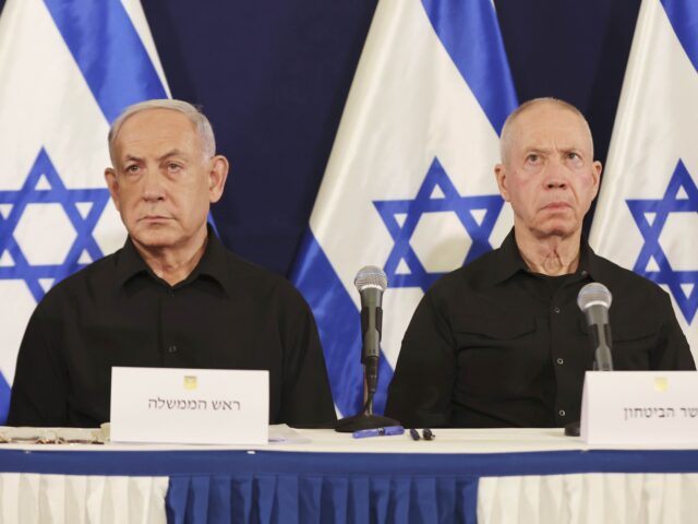 FILE -Israeli Prime Minister Benjamin Netanyahu, left and Defense Minister Yoav Gallant at