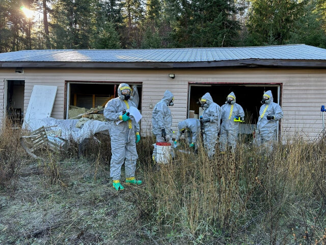 Canadian authorities raid a drug stash house. (Credit: RCMP)