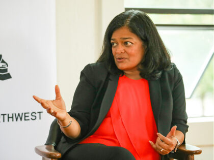 SEATTLE, WASHINGTON - OCTOBER 01: Congresswoman Pramila Jayapal meets with Executive Direc