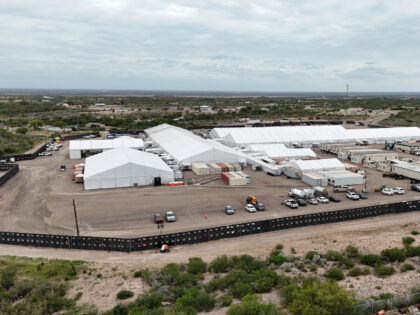 CBP "Firefly" Migrant Shelter near Eagle Pass, Texas (Randy Clark/Breitbart Texas)