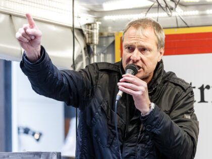 29 September 2019, Hamburg: Pegida activist Michael Stürzenberger speaks at a rally under