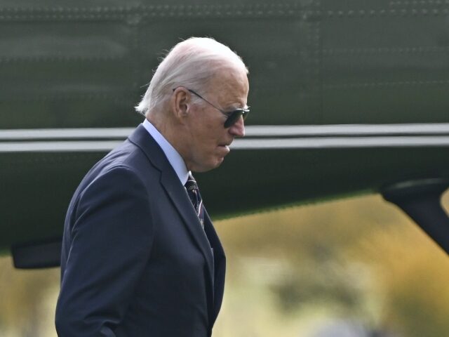 US President Joe Biden lands at at the White House in Washington, DC and departs Marine On