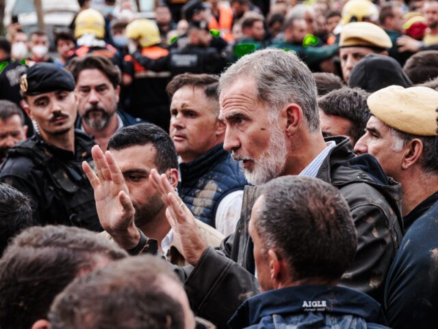 PAIPORTA, VALENCIA VALENCIAN CO, SPAIN - NOVEMBER 03: King Felipe VI during his visit to a