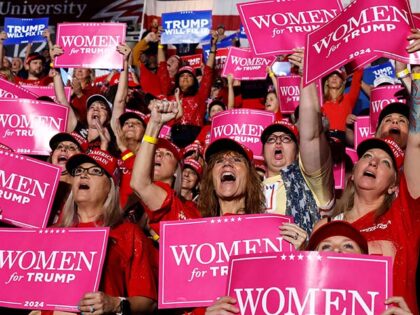 Trump supporters cheer as Republican presidential nominee former President Donald Trump ho