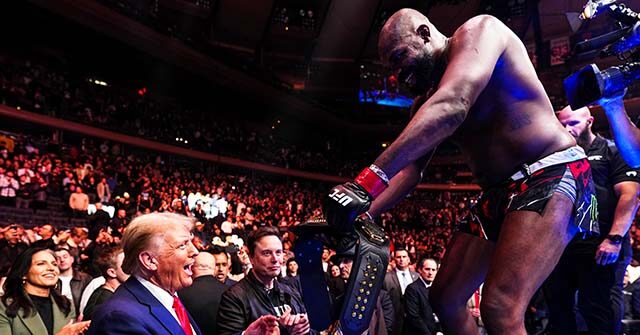 WATCH: UFC Champ Jon Jones Hands Trump Title Belt, Thanks Him After Knockout Win