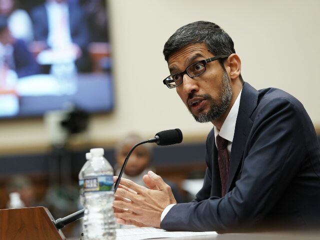 Google's Sundar Pichai looking perturbed