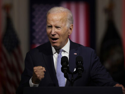 PHILADELPHIA, PENNSYLVANIA - SEPTEMBER 01: U.S. President Joe Biden delivers a primetime s