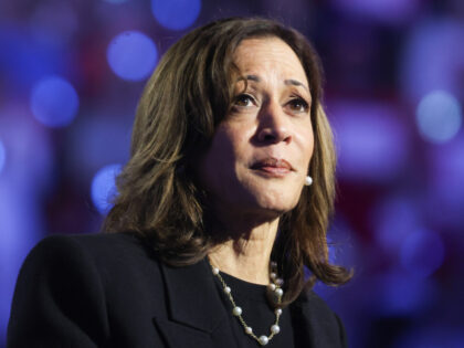 Democratic presidential nominee, U.S. Vice President Kamala Harris speaks during a campaig