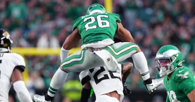 WATCH: Saquon Barkley Hits New Level of Absurdity with Backward Hurdle over Jaguars Defender