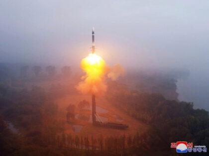 This photo provided by the North Korean government, shows what it says a test launch of ne