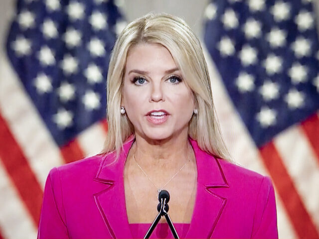 Pam Bondi, former Florida attorney general, speaks during the Republican National Conventi