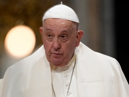 FILE - Pope Francis attends a meeting with diocesan community in the Basilica of St. John