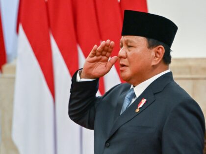 Indonesia's President Prabowo Subianto presides over the swearing-in ceremony of his cabin