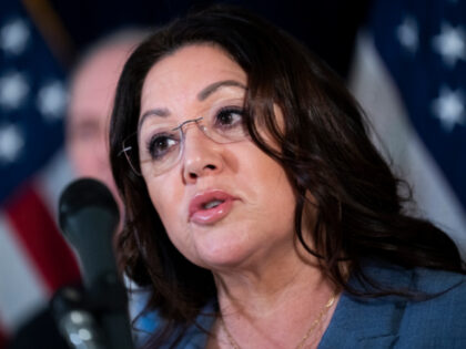 Rep. Lori Chavez-DeRemer, R-Ore., conducts a news conference after a meeting of the House