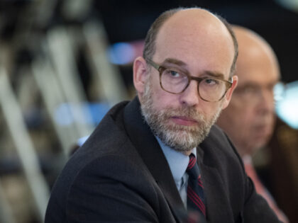 Russ Vought, director of the White House Office of Management and Budget (OMB), listens du