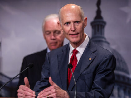 U.S. Sen. Rick Scott (R-FL) speaks to reporters on the Safeguard American Voter Eligibilit