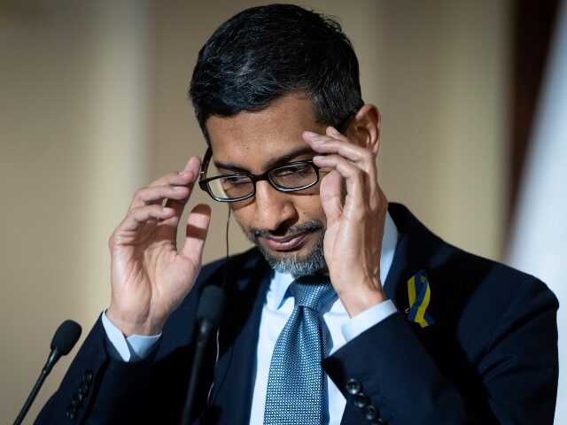 Sundar Pichai looking down