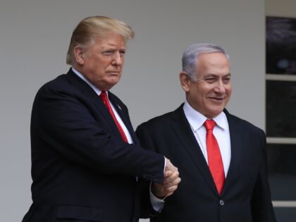 President Donald Trump welcomes visiting Israeli Prime Minister Benjamin Netanyahu to the