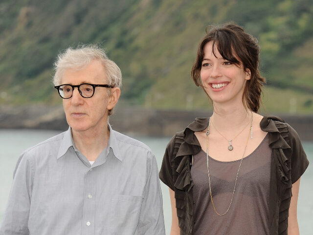 Director Woody Allen and actress Rebecca Hall attend "Vicky Cristina Barcelona"