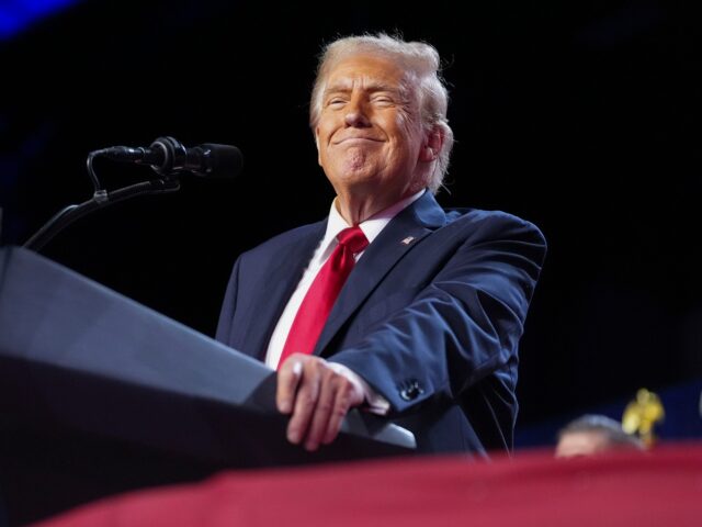 WEST PALM BEACH, FL - NOVEMBER 6: Republican presidential candidate Donald Trump addresses