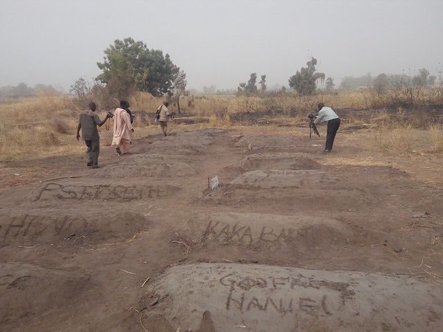 Graves of Christians killed by jihadists in Adamawa state, Nigeria