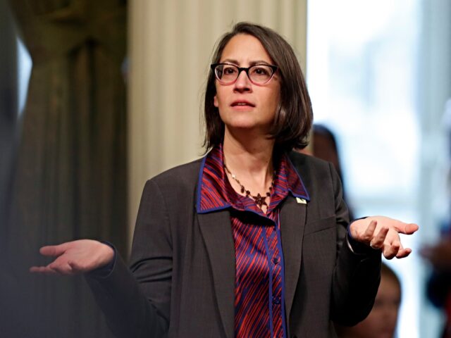 California Assemblymember Laura Friedman of District 43 before session at State Capitol in