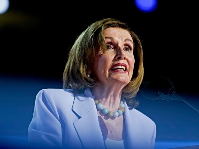 Representative Nancy Pelosi, a Democrat from California, speaks during the Democratic Nati