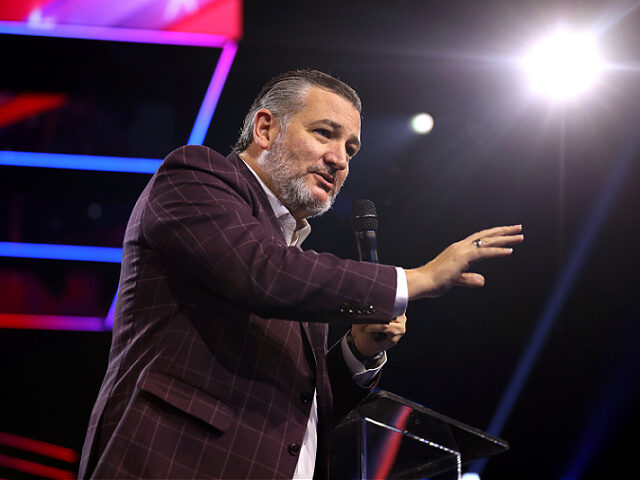 U.S. Senator Ted Cruz speaking with attendees at the 2023 AmericaFest at the Phoenix Conve