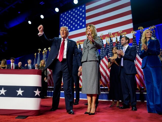 WEST PALM BEACH, FL - NOVEMBER 6: Republican presidential candidate Donald Trump waves to