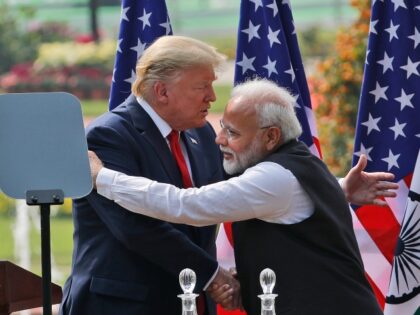 FILE - In this Feb. 25, 2020 file photo, U.S. President Donald Trump and Indian Prime Mini