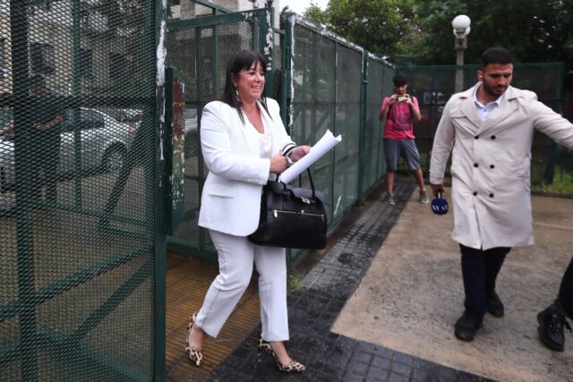 Argentine ex-president Alberto Fernandez's lawyer Mariana Barbitta at court