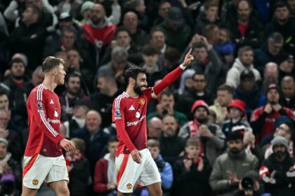 Bruno Fernandes (right) apologised to Erik ten Hag after he was sacked as Man Utd manager