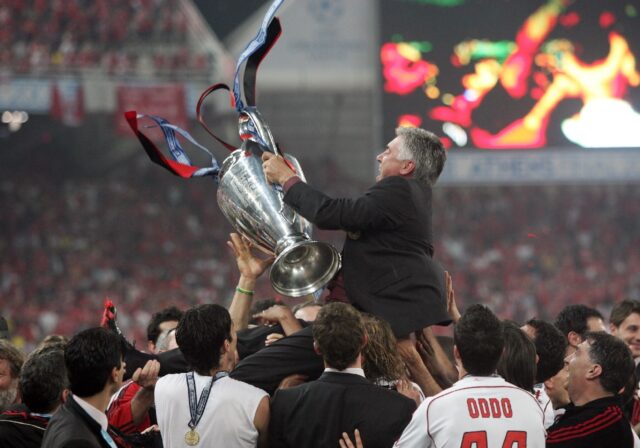 Carlo Ancelotti led AC Milan to their last Champions League win in 2007