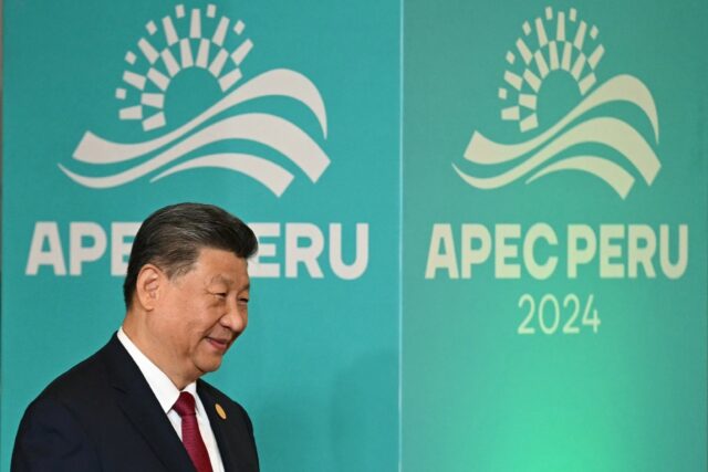 Chinese President Xi Jinping arrives at the APEC Economic Leaders' Meeting (AELM) in Lima