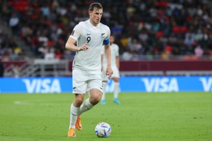 Chris Wood in action for New Zealand in 2022