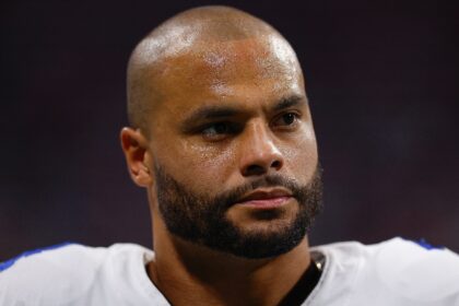 Dallas Cowboys quarterback Dak Prescott looks on during the third quarter of the team's NF