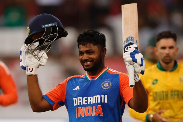 India's Sanju Samson hit ten sixes