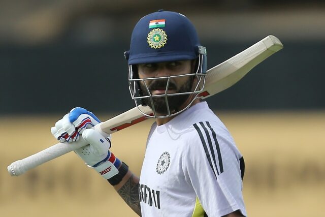 India's Virat Kohli during a practice match in Perth last week