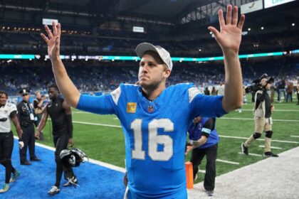 Jared Goff threw four touchdowns as the Detroit Lions crushed the Jacksonville Jaguars 52-